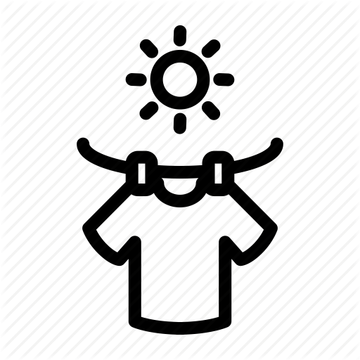 Clothing, Dress, Dry, Laundry, Sun, Wash, Washing Icon