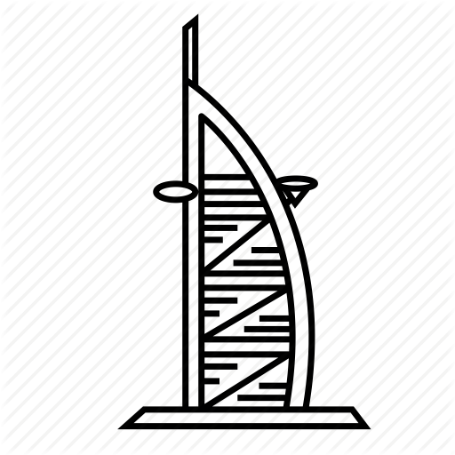 Burj Al Arab, Dub Hotel, Landmark, Monument, Tower, Travel Icon