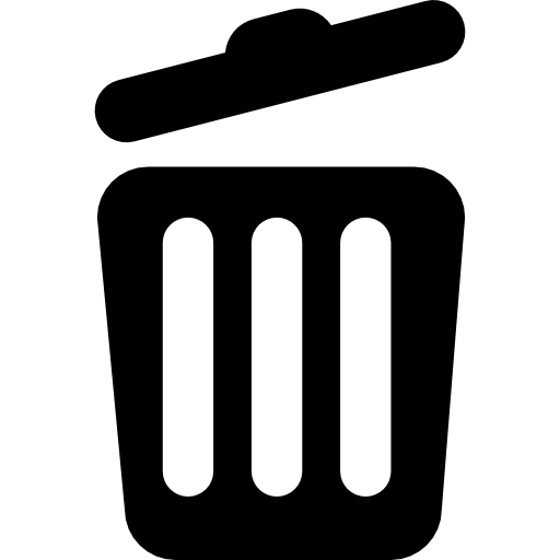 Rubbish Flat Black Icon