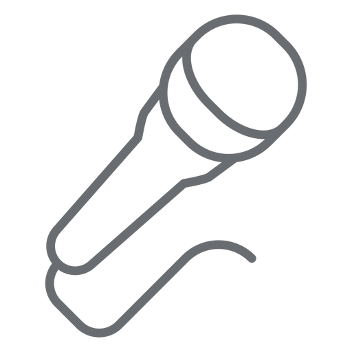 Dynamic Microphone Stroke Icon