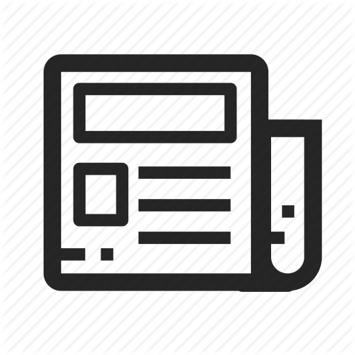 App, E Paper, Line, Mobile, News, Newspaper, Phone Icon