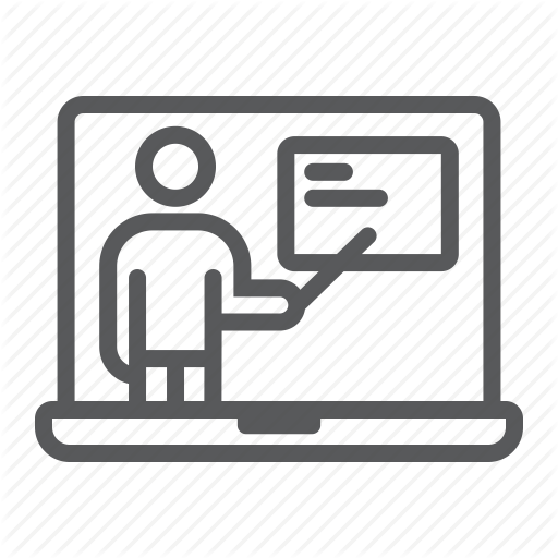 Distance, E, Education, Learning, Online, Teacher, Training Icon