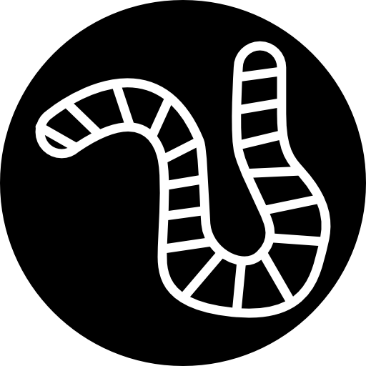 Worm Outline Inside A Circle Icons Free Download