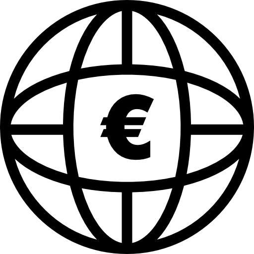 Earth Grid With Euro Sign Icons Free Download