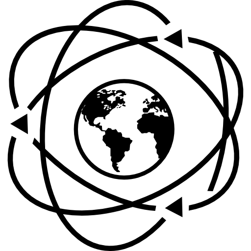 Earth In Atom Symbol