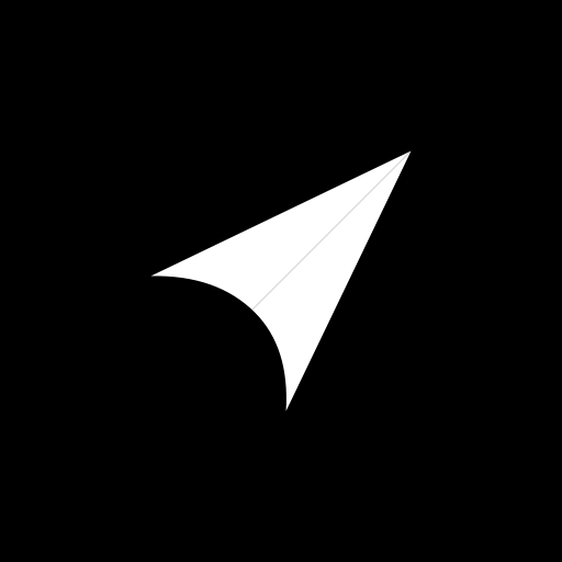 Flat Square White On Black Classic Arrows Direction