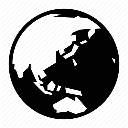 Australia, China, East Asia, Globe, Japan, Korea, Pacific Icon