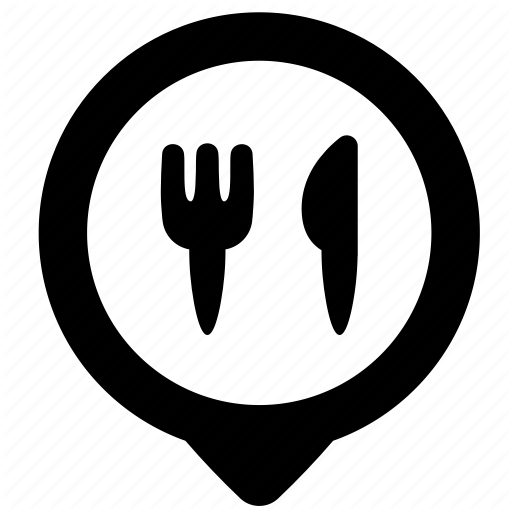 Map, Map Pin, Pin, Restaurant, Where To Eat Icon