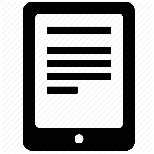 Book, Ebook, Electronic, Read, Screen, Text Icon