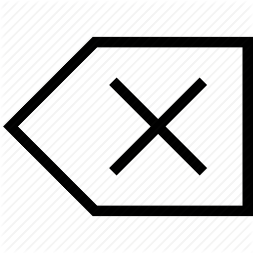 Back, Backspace, Clean, Clear, Delete, Edit, Erase Icon