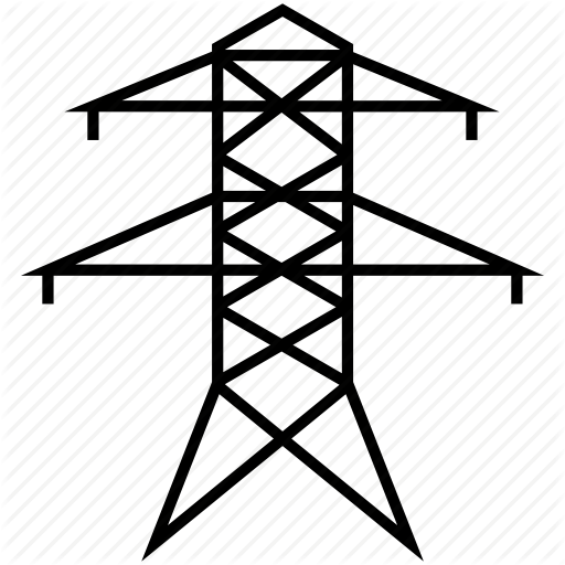 Electric Tower, Electrical Grid, Electricity, Power Lines Icon