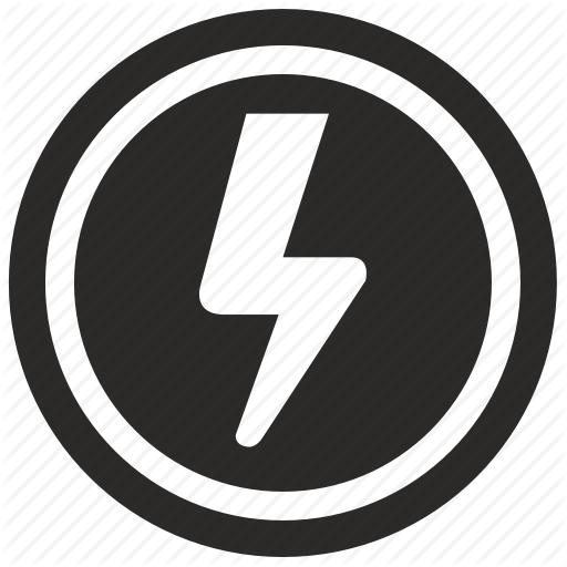 Electric, Electricity, Power, Round Icon