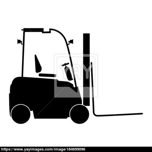Electric Loader The Black Color Icon Vector