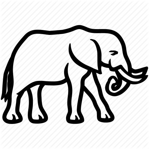 African, Elephant, Mammal, Pachyderm Icon