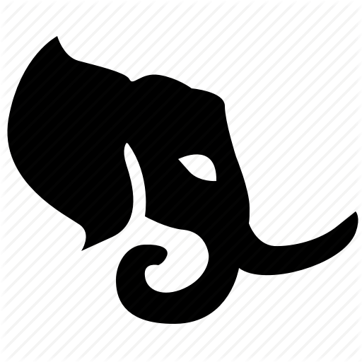Animal, Elephant, Face, Head Icon