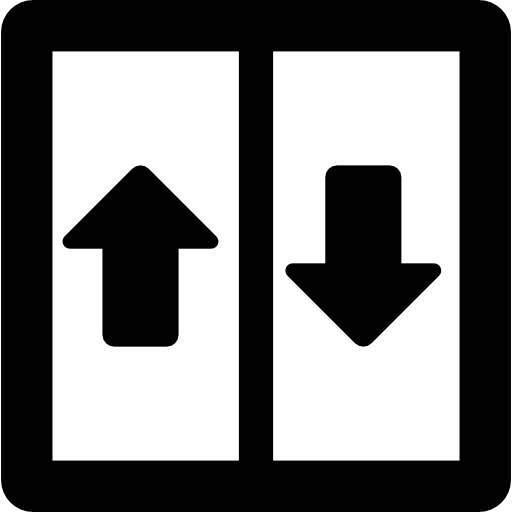 Directional Arrows Of Elevator Icons Free Download