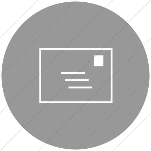 Flat Circle White On Light Gray Classica Email Icon