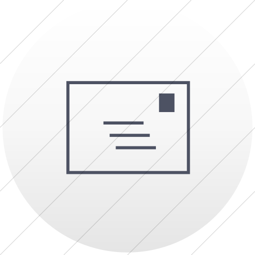 Flat Circle Blue Gray On White Gradient Classica Email Icon