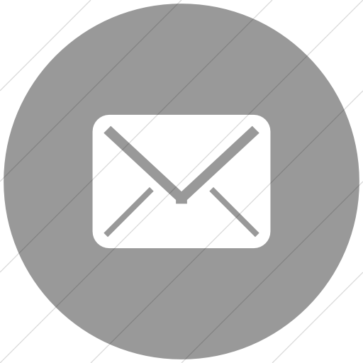 Flat Circle White On Light Gray Broccolidry Email Icon