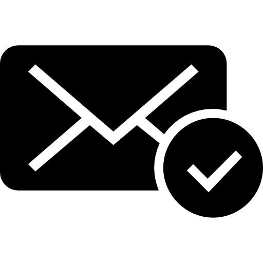 New Email Verification Dark Interface Symbol