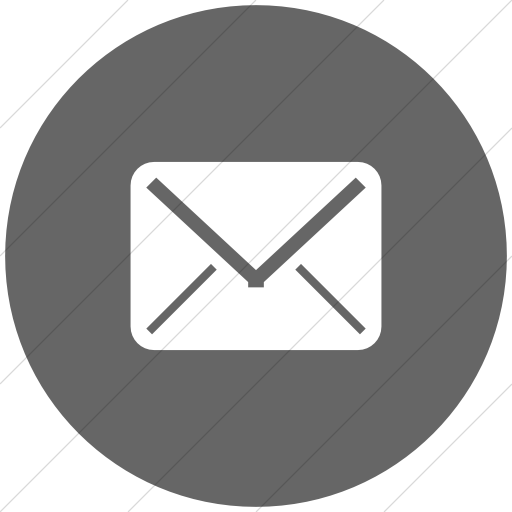 Flat Circle White On Gray Broccolidry Email Icon