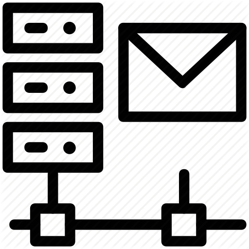 Data Storage Email, Server Email, Server Online Storage Icon