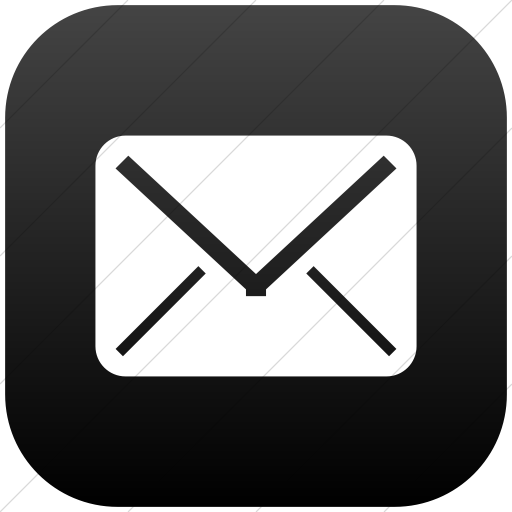 Flat Rounded Square White On Black Gradient Broccolidry