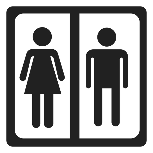 Male And Female Sign Square Icon
