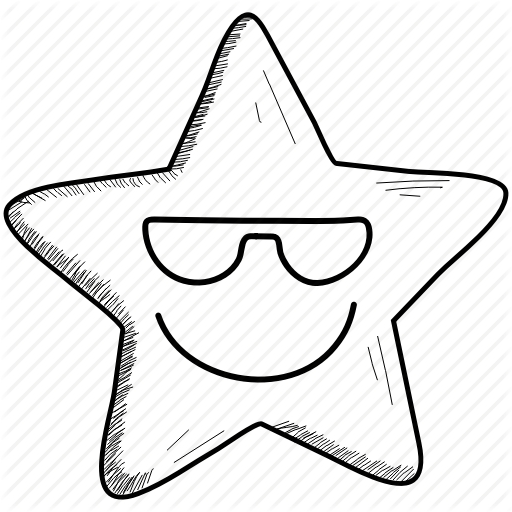 Cool, Emoji, Emoticon, Happy, Smiley, Star Icon