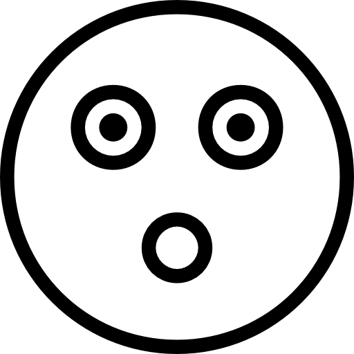 Flashed Emoji Face Outline Icons Free Download