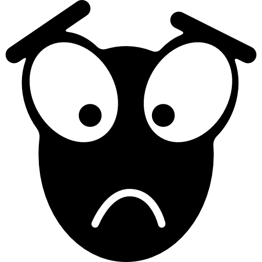 Sad Emoticon Face With Big Eyes Icons Free Download