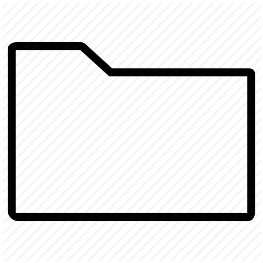Blank, Empty, Folder, Line Icon