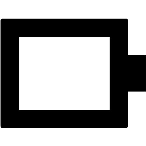 Black Battery Empty Icon