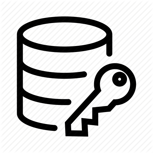Database, Encryption, Key, Password, Protection, Security, Server Icon