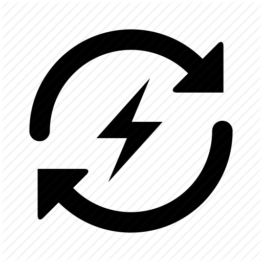 Energy, Flash, Lighting, Recycle Icon