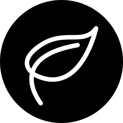 Leaf Outline In A Circle Icons Free Download