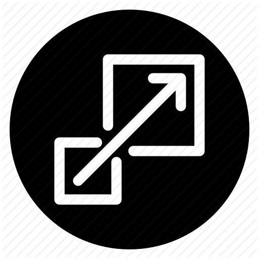 Enlarge, Expand, Round, Scale Icon