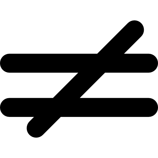 Is Not Equal To Mathematical Symbol Icons Free Download