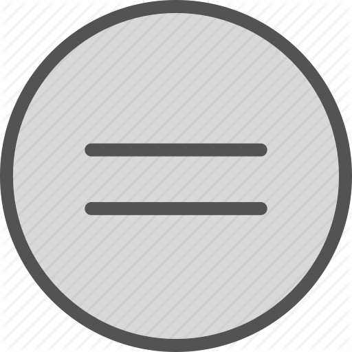 Circle, Equal, Sign Icon