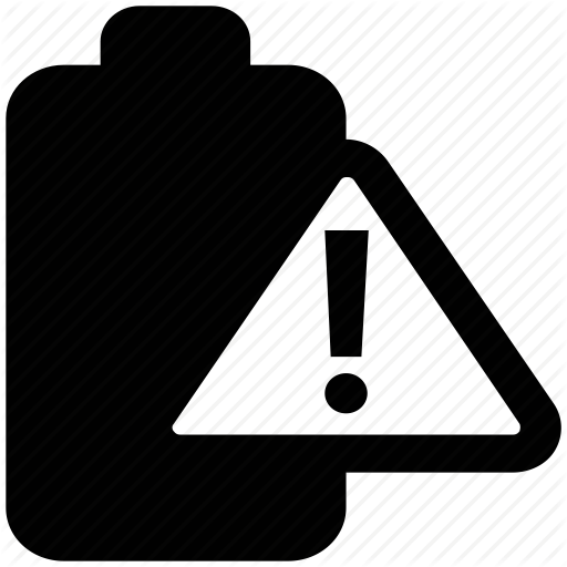 Battery Error, Caution, Exclamation, Low Battery, Warning Icon