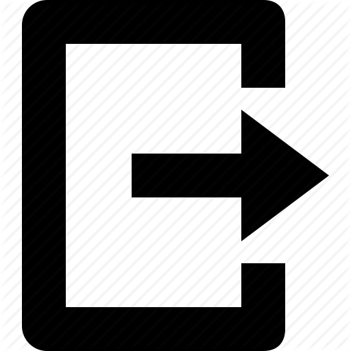 Escape, Exit, Logout, Raw, Simple Icon