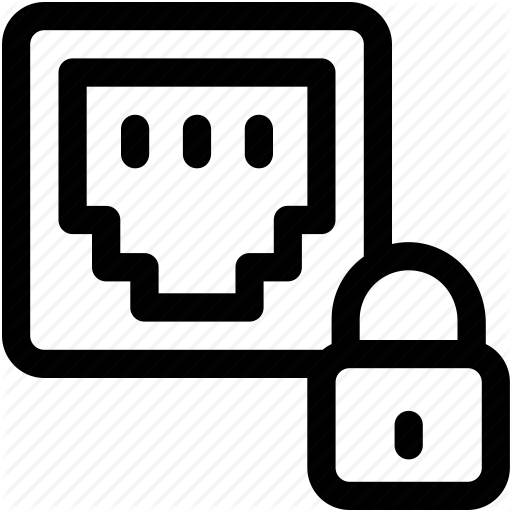 Ethernet, Internet Security, Lan Port, Lock, Networking, Secure