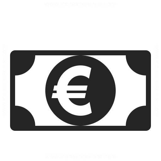 Money Euro Icon Iconexperience