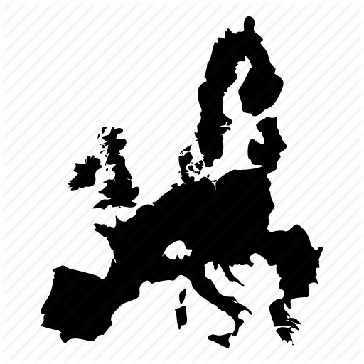 Eu, Euro, Europe, European Union, Map Icon