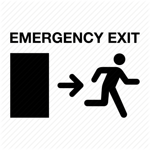 Door, Emergency, Evacuation Plan, Exit, Museum, Sign Icon