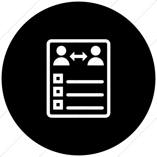 Flat Circle White On Black Iconathon Peer Evaluation Icon