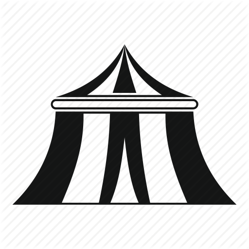 Arena, Background, Carnival, Circus, Event, Tent, White Icon