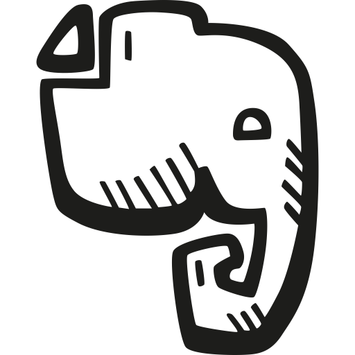 Evernote, Sketch, Hand Drawn, Doodle, Social Icon