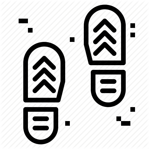 Evidence, Foot, Footprint, Shoe Icon