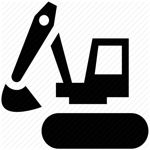 Construction, Crane, Digger, Excavator, Machine, Vehicle, Work Icon